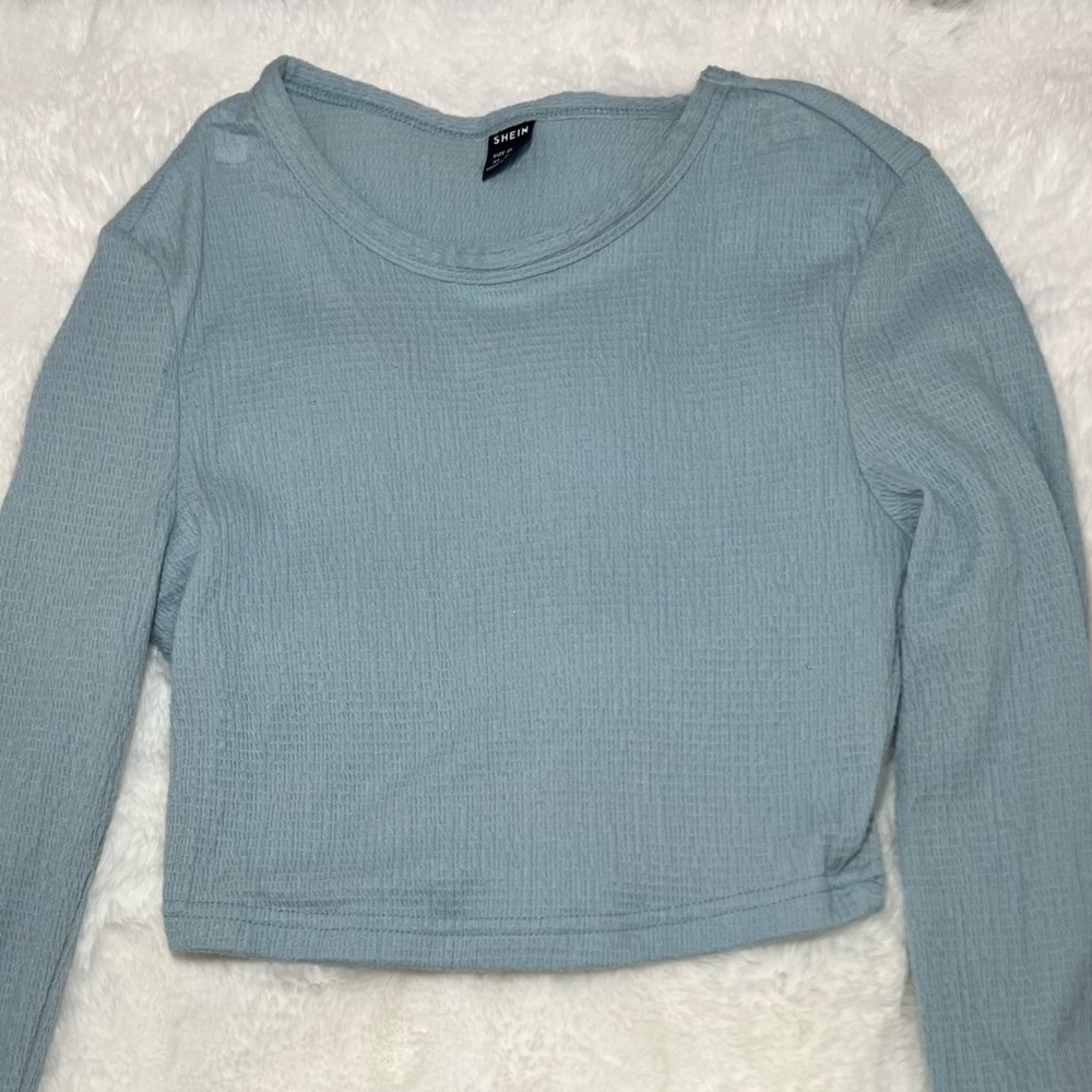 Stylish Light Blue Two-Piece Set - Picture 3 of 5